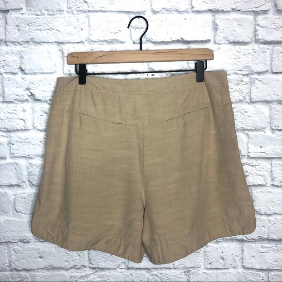 Anthropologie Elevenses Tan Bow Front Shorts - Picture 4 of 8